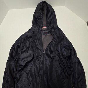 Boys size 14 French Toast, navy blue, hooded, zip, fleece lined jacket